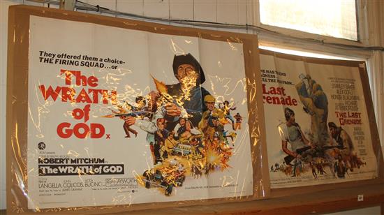 Robert Mitcham The Wrath of God film poster & The Last Grenade film poster(-)